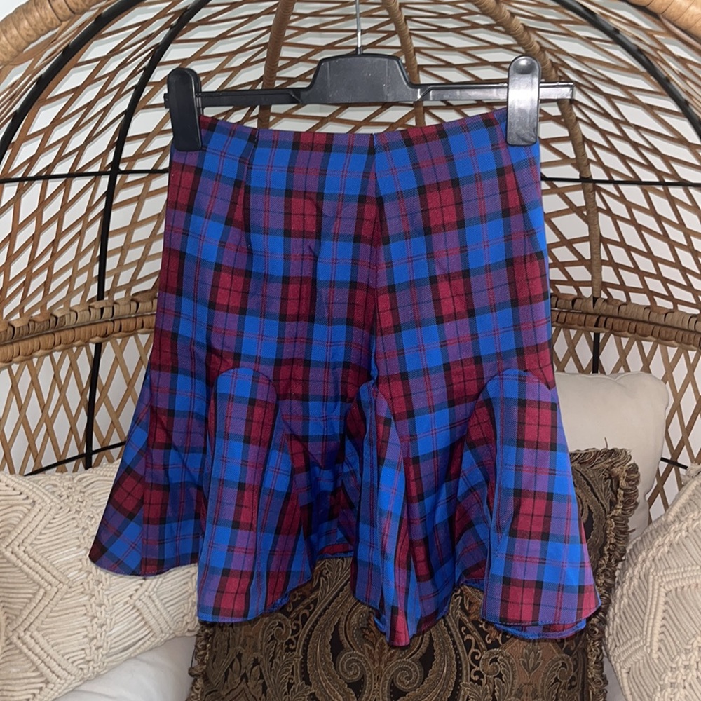 ASOS tailored check mini skirt
